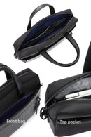 D-Pack Men's Black Long Strap Fabric Briefcase | Derimod D-Pack Men's Black Long Strap Fabric Briefcase | Derimod