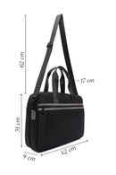 D-Pack Men's Black Long Strap Fabric Briefcase | Derimod D-Pack Men's Black Long Strap Fabric Briefcase | Derimod