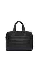 D-Pack Men's Black Long Strap Fabric Briefcase | Derimod D-Pack Men's Black Long Strap Fabric Briefcase | Derimod