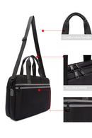 D-Pack Men's Black Long Strap Fabric Briefcase | Derimod D-Pack Men's Black Long Strap Fabric Briefcase | Derimod