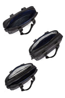 D-Pack Men's Black Long Strap Fabric Briefcase | Derimod D-Pack Men's Black Long Strap Fabric Briefcase | Derimod