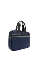 D-Pack Men's Navy Blue Long Strap Fabric Briefcase | Derimod D-Pack Men's Navy Blue Long Strap Fabric Briefcase | Derimod