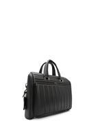 D-Pack Men's Black Long Strap Fabric Briefcase | Derimod D-Pack Men's Black Long Strap Fabric Briefcase | Derimod