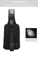 D-Pack Men's Black Fabric Crossbody Bag | Derimod D-Pack Men's Black Fabric Crossbody Bag | Derimod