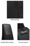 D-Pack Men's Black Fabric Crossbody Bag | Derimod D-Pack Men's Black Fabric Crossbody Bag | Derimod