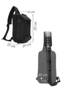 D-Pack Men's Black Fabric Crossbody Bag | Derimod D-Pack Men's Black Fabric Crossbody Bag | Derimod