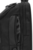 D-Pack Men's Black Fabric Crossbody Bag | Derimod D-Pack Men's Black Fabric Crossbody Bag | Derimod