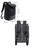 D-Pack Unisex Black Leather Backpack | Derimod D-Pack Unisex Black Leather Backpack | Derimod