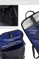 D-Pack Unisex Black Leather Backpack | Derimod D-Pack Unisex Black Leather Backpack | Derimod