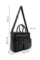 Men's Black Long Strap Briefcase | Derimod Men's Black Long Strap Briefcase | Derimod
