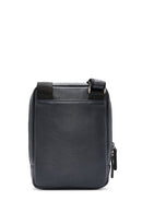 Men's Navy Blue Leather Messenger Bag | Derimod Men's Navy Blue Leather Messenger Bag | Derimod