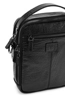 Men's Black Long Strap Leather Crossbody Bag | Derimod Men's Black Long Strap Leather Crossbody Bag | Derimod