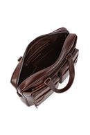 Men's Brown Long Strap Leather Briefcase | Derimod Men's Brown Long Strap Leather Briefcase | Derimod