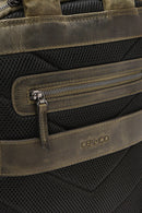 Erkek Haki Deri Sırt Çantası | Derimod Erkek Haki Deri Sırt Çantası | Derimod