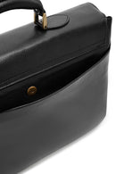 Men's Black Long Strap Leather Briefcase | Derimod Men's Black Long Strap Leather Briefcase | Derimod