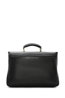 Men's Black Long Strap Leather Briefcase | Derimod Men's Black Long Strap Leather Briefcase | Derimod