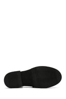 Kadın Siyah Zincir Detaylı Deri Maskülen Loafer | Derimod Kadın Siyah Zincir Detaylı Deri Maskülen Loafer | Derimod