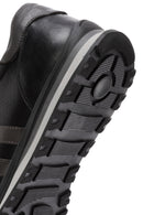 Erkek Siyah Bağcıklı Deri Sneaker | Derimod Erkek Siyah Bağcıklı Deri Sneaker | Derimod