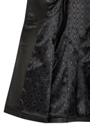 Rhoda(Plus) Kadın Siyah Yaka Kürklü Geniş Kalıp Deri Kaban | Derimod Rhoda(Plus) Kadın Siyah Yaka Kürklü Geniş Kalıp Deri Kaban | Derimod