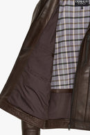 Bruno Men's Brown Leather Jacket | Derimod Bruno Men's Brown Leather Jacket | Derimod
