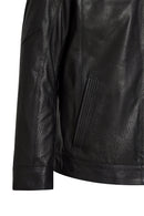 Mateo Men's Black Leather Jacket | Derimod Mateo Men's Black Leather Jacket | Derimod