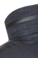 Geox Men's Navy Blue M Dolomia Zippered Long Coat | Derimod Geox Men's Navy Blue M Dolomia Zippered Long Coat | Derimod