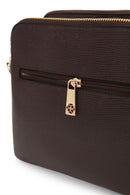 Woman Brown Long-Strap Printed Crossbody Bag | Derimod Woman Brown Long-Strap Printed Crossbody Bag | Derimod