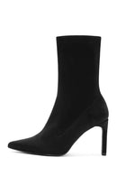 Woman Black Stretch Stiletto Heel Boots | Derimod Woman Black Stretch Stiletto Heel Boots | Derimod