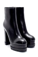 Women's Leather Platform Heeled Boots | Derimod Women's Leather Platform Heeled Boots | Derimod