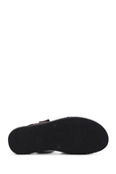 Men's Brown Nubuck Leather Sandals | Derimod Men's Brown Nubuck Leather Sandals | Derimod