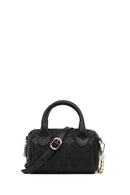 Kadın Siyah Uzun Askılı Baskılı Mini Çapraz Çanta | Derimod Kadın Siyah Uzun Askılı Baskılı Mini Çapraz Çanta | Derimod