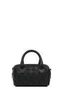 Kadın Siyah Uzun Askılı Baskılı Mini Çapraz Çanta | Derimod Kadın Siyah Uzun Askılı Baskılı Mini Çapraz Çanta | Derimod