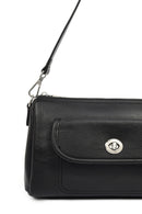 Kadın Siyah Uzun Askılı Kol Çantası | Derimod Kadın Siyah Uzun Askılı Kol Çantası | Derimod