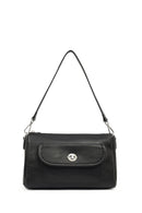 Kadın Siyah Uzun Askılı Kol Çantası | Derimod Kadın Siyah Uzun Askılı Kol Çantası | Derimod