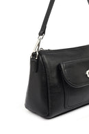 Kadın Siyah Uzun Askılı Kol Çantası | Derimod Kadın Siyah Uzun Askılı Kol Çantası | Derimod