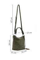 Kadın Haki Uzun Askılı Omuz Çantası | Derimod Kadın Haki Uzun Askılı Omuz Çantası | Derimod
