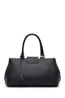 Kadın Siyah Uzun Askılı Charmlı Deri Kol Çantası | Derimod Kadın Siyah Uzun Askılı Charmlı Deri Kol Çantası | Derimod