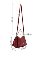 Kadın Bordo Uzun Askılı Çapraz Çanta | Derimod Kadın Bordo Uzun Askılı Çapraz Çanta | Derimod