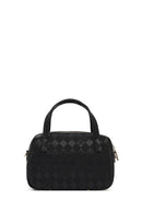 Kadın Siyah Uzun Askılı Baskılı Çapraz Çanta | Derimod Kadın Siyah Uzun Askılı Baskılı Çapraz Çanta | Derimod