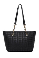 Kadın Siyah Baskılı Omuz Çantası | Derimod Kadın Siyah Baskılı Omuz Çantası | Derimod