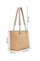 Kadın Bej Baskılı Omuz Çantası | Derimod Kadın Bej Baskılı Omuz Çantası | Derimod