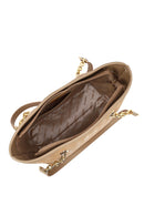 Kadın Bej Baskılı Omuz Çantası | Derimod Kadın Bej Baskılı Omuz Çantası | Derimod