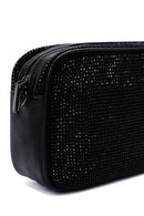 Woman Black Long Strap Stoned Mini Crossbody Bag | Derimod Woman Black Long Strap Stoned Mini Crossbody Bag | Derimod