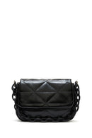 Women's Black Long Strapped Quilted Crossbody Bag | Derimod Women's Black Long Strapped Quilted Crossbody Bag | Derimod