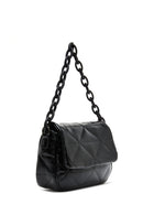 Women's Black Long Strapped Quilted Crossbody Bag | Derimod Women's Black Long Strapped Quilted Crossbody Bag | Derimod