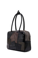 Kadın Gri Uzun Askılı Desenli Kol Çantası | Derimod Kadın Gri Uzun Askılı Desenli Kol Çantası | Derimod