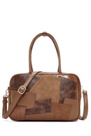 Women's Brown Long Strap Patterned Shoulder Bag | Derimod Women's Brown Long Strap Patterned Shoulder Bag | Derimod