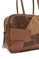 Women's Brown Long Strap Patterned Shoulder Bag | Derimod Women's Brown Long Strap Patterned Shoulder Bag | Derimod