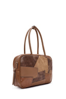 Women's Brown Long Strap Patterned Shoulder Bag | Derimod Women's Brown Long Strap Patterned Shoulder Bag | Derimod