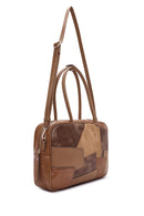 Women's Brown Long Strap Patterned Shoulder Bag | Derimod Women's Brown Long Strap Patterned Shoulder Bag | Derimod